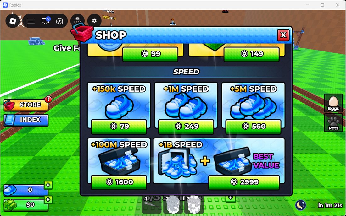 Swing For Eggs Robux Speed shop prices